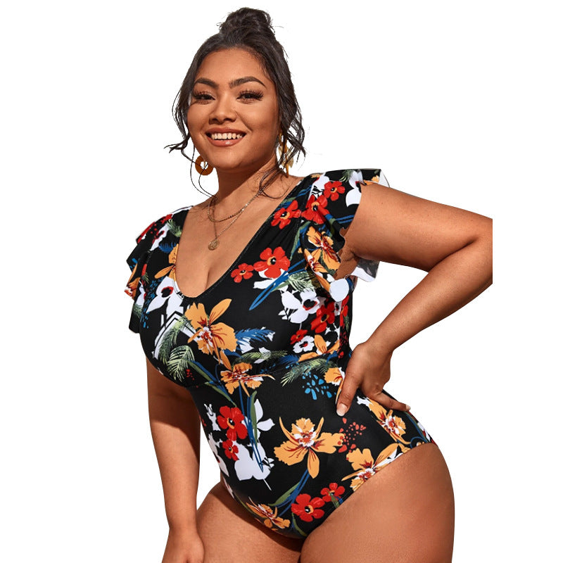 Traje de baño de una pieza de talla grande al por mayor Poliéster
